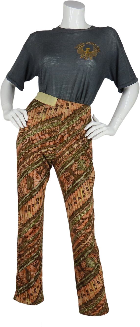 70s Vintage Joy Stevens High Waisted Boho Hippie Festival Disco Mom Pants XS